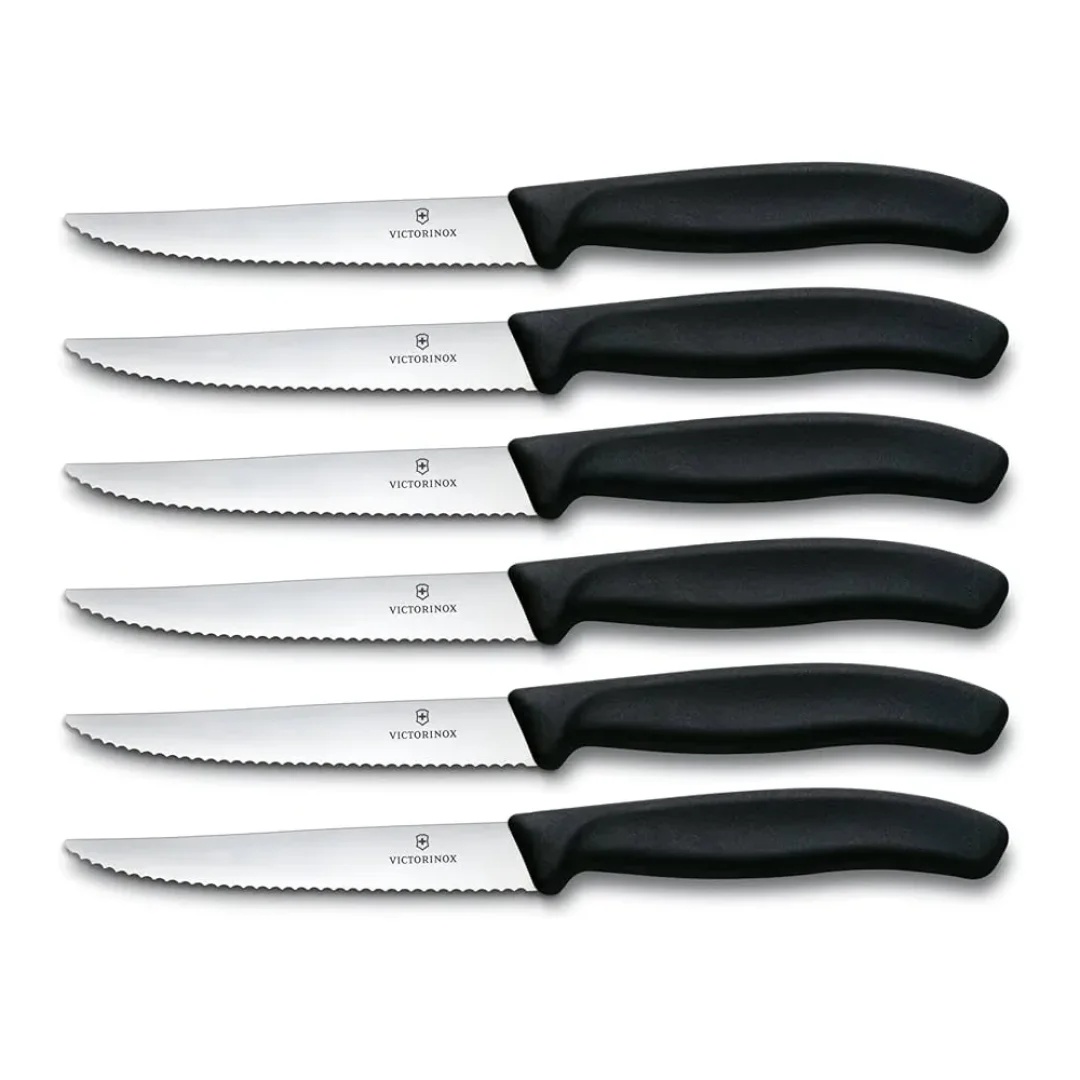 Set Victorinox De 6 Cuchillos Para Bistec Dentados De Punta 6.7233.6