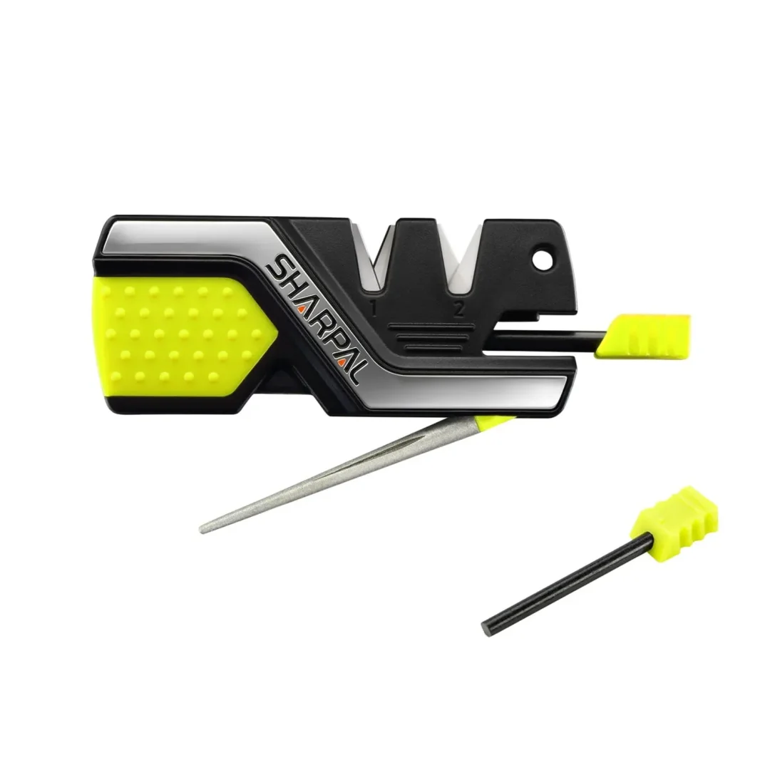 Afilador Para Navaja 6 En 1 Sharpal Con Pedernal Y Silbato 101n-G