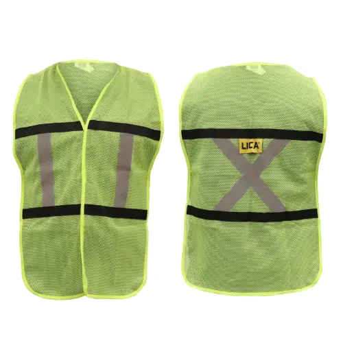 Chaleco De Malla Lica Amarillo Con Reflejante