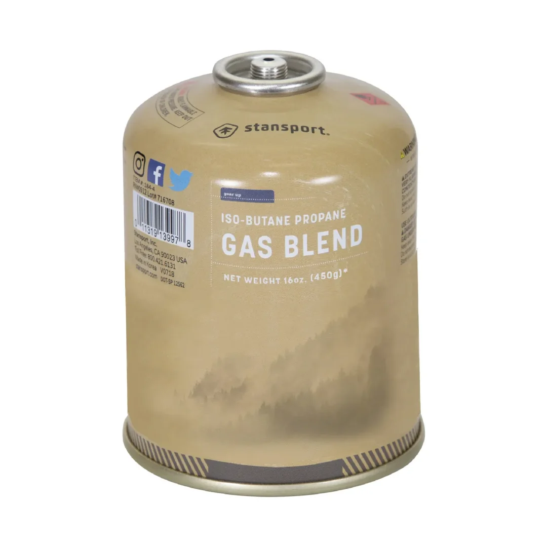 Gas Isobutano Para Estufas De Campismo Stansport 16 Onz 453.5 Grs