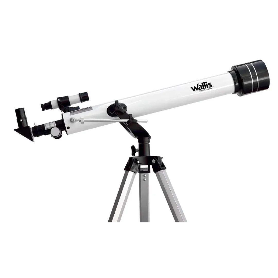Telescopio Refractor Con Montura Altazumutal Amp.525 X, 700x60 Mm Blanco