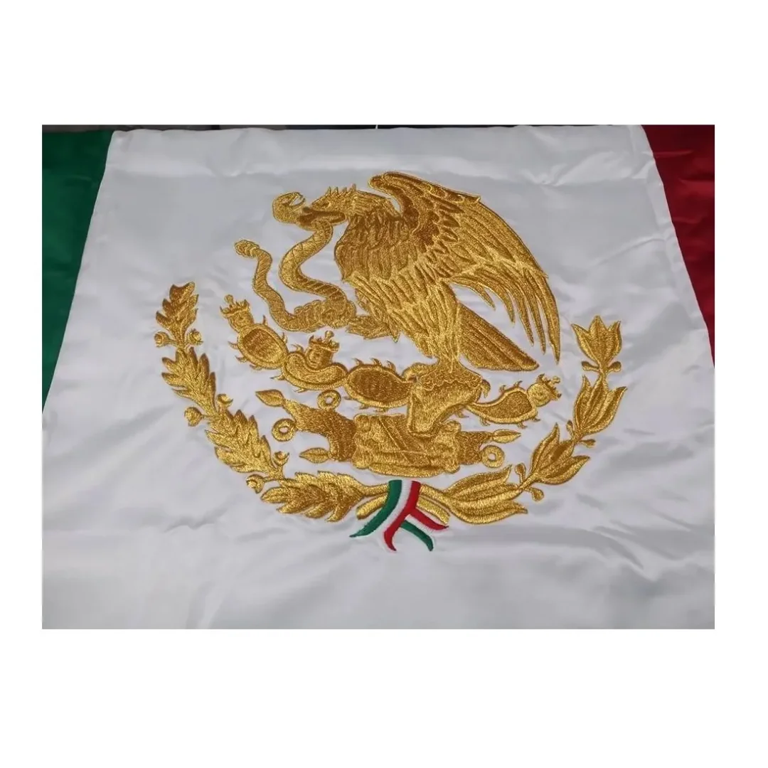 Bandera Reglamentaria Bordada Dorada