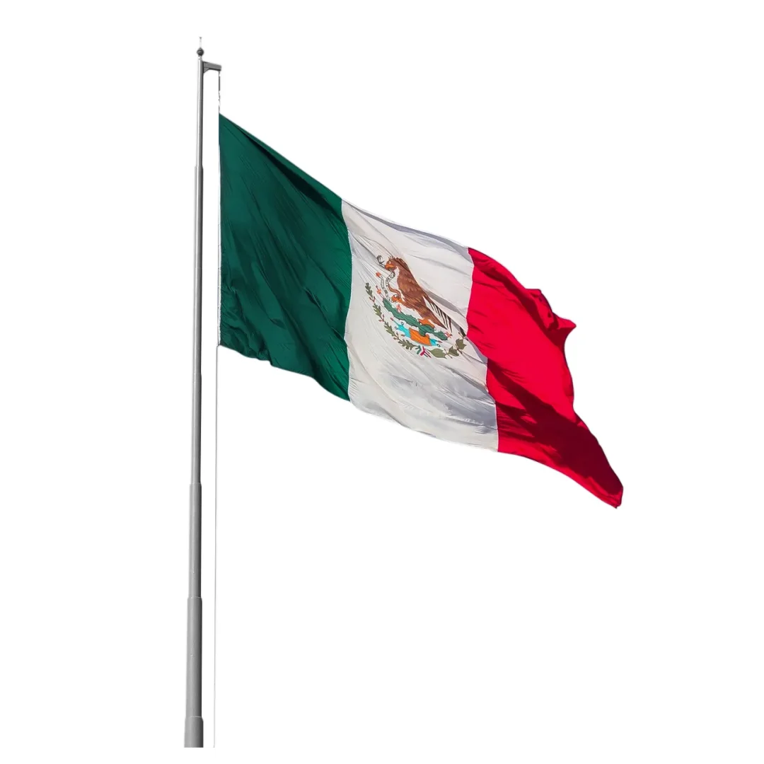Bandera Para Izar En Tela Tafetan Con Escudo Sublimado 5 X 3 M